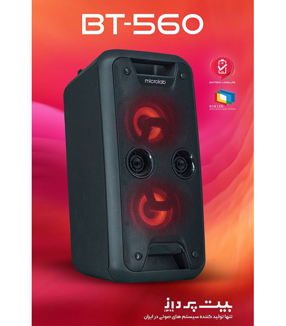 317 اسپیکر بلوتوثی میکرولب مدل BT560 - Image 1
